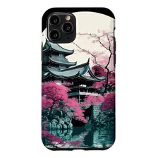 iPhone 11 Pro Cherry Blossom Castillo Japons Con Luna Y Fund