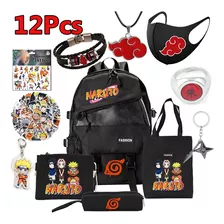 Mochila Uzumaki Naruto Mochila Escolar 12 Piezas