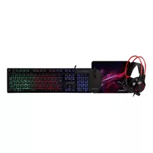 Kit Gamer Pc Color Del Teclado Negro