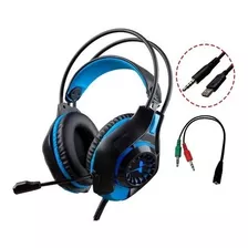 Fone Headset Gamer Usb+p2 C/led Para Ps4/xbox One/pc/not 
