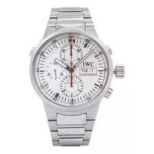 Iwc Gst Split Second Chronograph Steel White Dial Automatic 