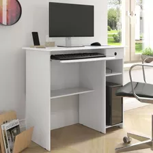 Mesa De Computador Viena Ej Móveis 6600 Escrivaninha Branco