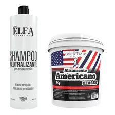Alisamento Americano + Shampoo Neutralizante Pós Relaxament