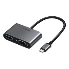 Hub Adaptador Ugreen Cm162 Usb Tipo C P Vga Y Hdmi 50505