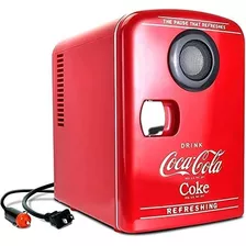 Mini Nevera Portatil Con Altavoz Bluetooth De Coca-cola