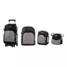 Kit Coleção Bolsas Coleção Chevron Preto Linha Luxo 