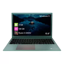 Notebook Ultraslim Gateway Ryzen 3 4gb 128ssd 15.6 W11 Verde
