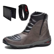 Bota Cano Médio Masculino Militar Impermeável Kit Masculino