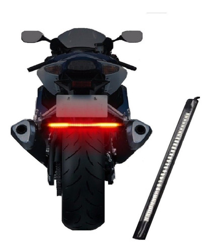 Tira Motocicleta 48 Led Flexible Luz De Freno Y Direccional Foto 8