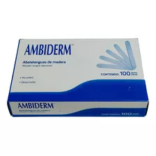 Abatelenguas De Madera Caja Con 100 Piezas Ambiderm