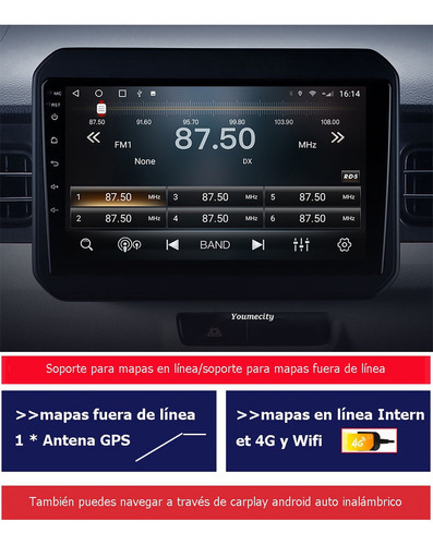 Auto Radio Estreo Android Gps Para Suzuki Ignis 2017-2022 Foto 3