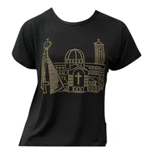 Camiseta Fem Bordada Católica Basílica N S Aparecida Strass