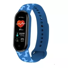 Reloj Smart Band Kids Netmak Bluetooth Android Ios Fit Azul!