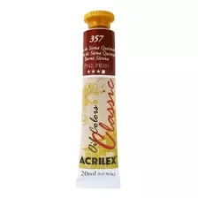 Tinta Óleo 20ml Classic Acrilex Cor 357 - Terra De Siena Queimada