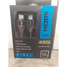 Cable Hdmi Profecional Arc 4k V2.0 Ask 1 Mt Nuevos/sellados
