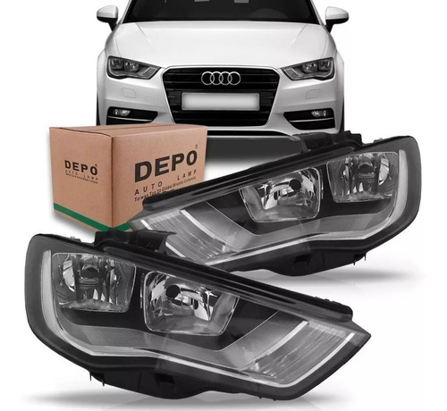 Farol Audi A3 - 2013 2014 2015 Sem Led Depo Esquerdo