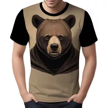 Camisa Camiseta Urso Marrom Face Animais Estampa T-shirt 2