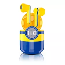 Audífonos Touch Bluetooth Inalámbricos Diseño Minions T3061 Color Amarillo Color De La Luz Na