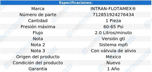 Repuesto Bomba Combustible Volkswagen Rabbit L5 2.5l 06-09 Foto 2