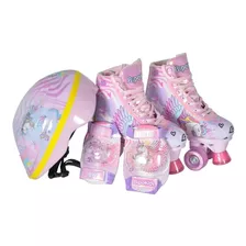 Patin Bota Talle Regulable Mas Set De Protecciones Bipokids