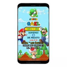 Tarjeta Digital Con Tematica De Mario Bros