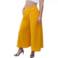 Pantalón Elegante Acampanado Corto Capri. En 3 Colores 