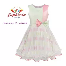 Vestido Diseño Americano Sunny Fashion Talla 4, 5 Y 6 Años