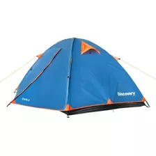 Carpa Zion Ii 2 Personas, Doble Capa 3000mm Discovery Color Azul