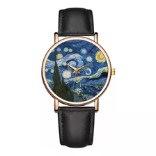 Reloj De La Noche Estrellada, Van Gogh, Negro