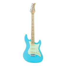 Guitarra Strato Strinberg Sts100 Cb Azul Elétrica Coil Cor Caribe Bean Material Do Diapasão Bordo Orientação Da Mão Destro