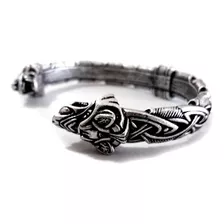 Bracelete Viking Trançado Lobo Fenris Tribal Motorcycle Rock