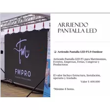 Arriendo Pantalla Led, Audio Iluminación, Efectos V Región