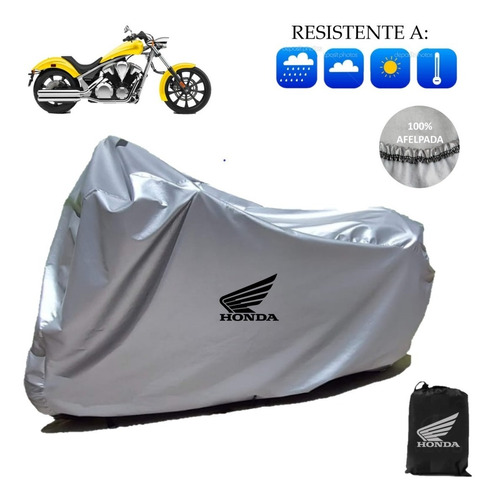 Funda Felpa Moto Honda Fury Estampada 100% Impermeable!! Foto 2