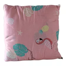 Edredom Almofada Infantil Estampa Flamingo Rosa Para Berço 