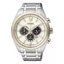 Relógio Masculino Citizen Eco-drive Titanium Tz30259s Cor Da Correia Prateado Cor Do Bisel Dourado Cor Do Fundo Dourado Claro