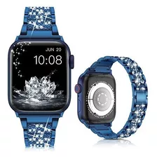 Malla Para Apple Watch Series1-7 Brillos Azul 42/44/45mm
