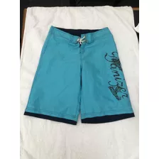 Bermuda Short Pantalón Nene Talle 14 Celeste Malla (6z)