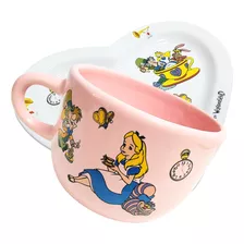 Juego De Taza, Plato Y Cuchara Alicia País Maravillas