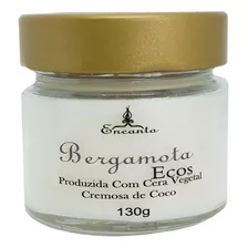 Vela Aromática Cera Coco Bergamota Artesanal Perfumada 130gr