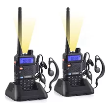 2 Radios Walkie Talkie Baofeng Uv5r Uhf/vhf 128 Canale 8km Bandas De Frecuencia 25 | 12.5khz Color Negro