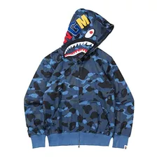 Sudadera Con Capucha Shark Ape Bape Suéter De Algodón Con Es