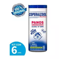 Kit Com 6 Panos Umedecidos Classicos Alcool 70 Coperalcool