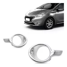 Par Aro Farol Milha Peugeot 208 2013 2014 2015 2016 Cromado