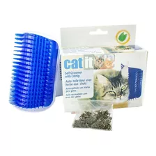 Auto Escovamento De Parede Para Gatos Catnip Cat It Azul