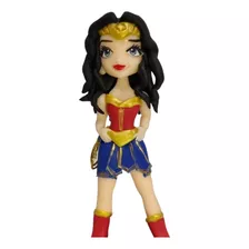 Adorno Mujer Maravilla Wonder Woman Torta Porcelana Fría 