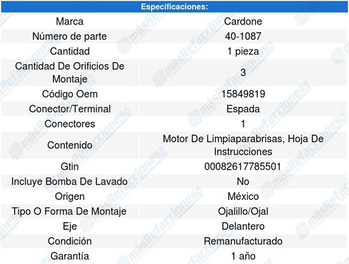 Motor Limpiaparabrisas Delantero Pontiac Torrent 07 A 08 Foto 5