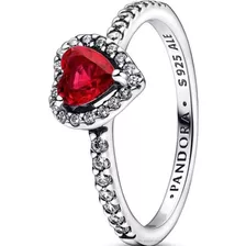 Anillo Pandora Corazón Elevado Rojo + Kit De Accesorios