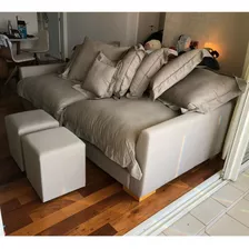 Sofá Dubai Confort Sala De Tv Home Com Almofadas Chaise