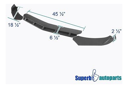 Universal Benz Audi Black Front Bumper Lip Lower Spolier Zzj Foto 3