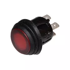 Interruptor Universal Pulsante 12v On Momentaneo Con Led Roj